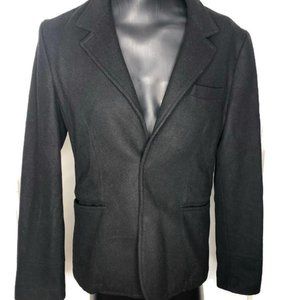 Osklen Black Wool Cashmere Dress Coat Jacket Snaps